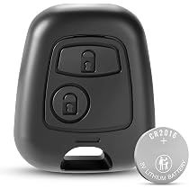 Guscio Chiave Jongo Per Citroën C1/C2/C3/C4/C5 - Custodia Telecomando 2 Pulsanti, Sostituzione Lama Inclusa, Fai Da Te In 5 Minuti