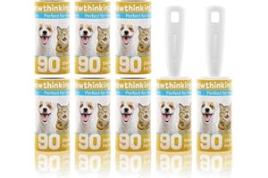 Newthinking Lint Rollers, Lint Roller Pet Hair Remover with 2 Handles, 720 Sheets Extra Sticky Lint Roller Refills for Clothes, Pet Hair and Furniture, 8 Refills(90 Sheets Per)