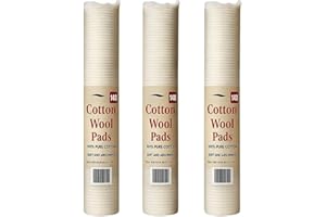 GENERIC Pure Cotton Wool Pads 3 Pack x 140 Pads Non-Fleecing No Shed 420 Pads for Makeup Remover