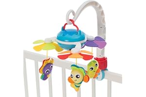Playgro Musical Travel Mobile, On the go or at home, With 3 different Melodies, From 0 Months, Multicoloured, 40189