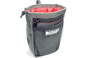 LEASH BOSS Leashboss Dog Treat Pouch for Training | Training Treat Pouches for Pet Training | Treat Bag for Dog Training | Portable Kibble Snack Container for Pets | Fanny Pack Waist Belt Transport On The Go