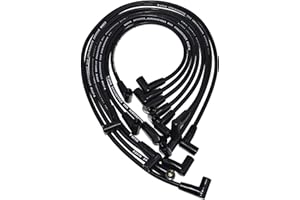 MACHSWON Car Wires HEI 283 305 307 327 350 400 Black Spark Plug Wires Set High Performance 8.0mm Silicone- Compatible with SBC Small Block Chevy Chevrolet GMC Under The Exhaust