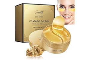 CHENDUORAN 60 PCS Parches Ojos Bolsas y Ojeras,Eye Patches,24K de Oro Parches de Colageno, Mejorar Líneas Finas,Bolsas de los Ojos y La Hinchazón,Antiojeras,Anti-Edad