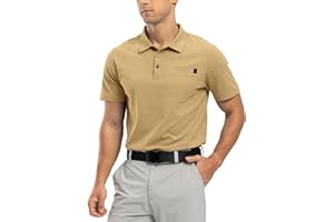 Rdruko Mens Polo Shirts Short Sleeve Breathable Quick Dry Tennis Golf Tops Casual Smart Work T Shirts with Pocket