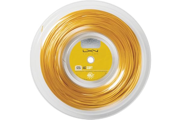 WILSON Cordages pour Raquette Luxilon, 4G Soft, Rouleau de 2 mètres, Couleur Or, 1,25 mm, Unisexe, WRZ990143