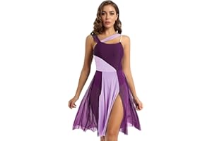 Kvysinly Woman Sleeveless Chiffon Lyrical Dress Modern Ballet Dance Costume Gymnastic Leotard Beach Maxi Dress