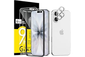 NEW'C Kit de 4, 2 x Verre Trempé pour iPhone 17 (6,3 Pouces) et 2 x Protection Caméra Arrière - Kit Outil d'Installation Facile - Anti Rayures - Ultra Résistant-HD Transparent