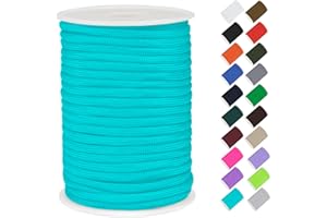‎CAMAL CAMAL Paracord 4mm Polypropylenseil 7-Strang Core 30m Starke Schnur Paracord Armbänd Schnur Reißfest Utility Seil 4mm Hält bis zu 70kg, Seile für Camping, Zeltspanner (Wassergrün)