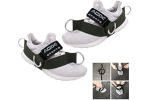 ADIX Sports - 2 PCS Fitness Attachment Ankle Straps Glute Kickback Leg Exercise Abductors Resistance for Cable Machines Shoe Cover Pull Belt with 4 Connection Points