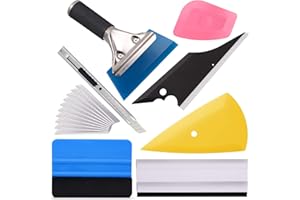 Ehdis 7 PCS Vehicle Glass Protective Film Car Window Wrapping Tint Vinyl Installing Tool: Squeegees, Scrapers, Film Cutters by