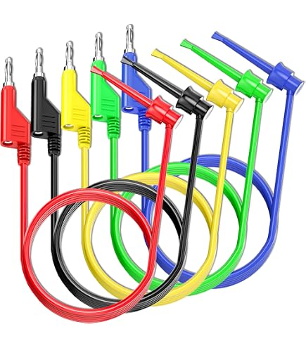 thumbnail image 2 of Cleqee P1036 5PCS Stackable Banana Plug Test Lead Cable – 1m, 15A, 1000V – Multimeter Leads 2 of 5