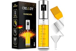 CREADY® | Ölsprüher Für Speiseöl | Öl Sprühflasche, Ölspray Zum Kochen | Olivenölsprüher für Salat | Olivenöl Spray | Sprühflasche für Speiseöl | öl spray Salat | sprühflasche öl küche | Kochspray