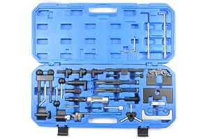 JEEJINYAN 29 pcs Zahnriemen Werkzeug Set, für Audi/VW 1.2 1.4 1.9 2.0, Motor Nockenwellen Einstellwerkzeug, Steuerkette Werkzeug, Zahnriemen Wechsel Werkzeug