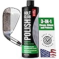 Berkland Golf Club Polish - Made in The USA Instant Golf Club Cleaner and Golf Club Scratch Remover - Cream Golf Club Polishing Kit/Golf Club Cleaning Kit - 8 oz of Metal Polish Compound