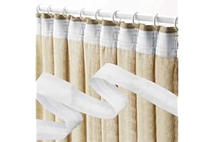 ‎QUNKUN Gardinenband Kräuselband, 50m*3cm Faltenband Falten, Gardinenband Universalband, Polyester Gardinenband, Gardinenband zum Aufnähen, Abnehmbarer Vorhang für Fenstervorhang Türvorhang (50m x 3cm)