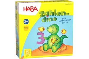 HABA Zahlendino – Zahlen- und Memospiel zum Rechnen- und Mengenlernen für Kinder von 3-8 Jahren, inklusive Variante für 1 Spieler – 1004928001