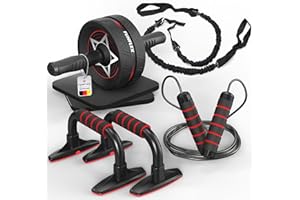 FUNFLEX AB Roller Set per Allenamento Addominale Efficace – Ruota Larga con Impugnatura Antiscivolo – Attrezzo Fitness per Casa