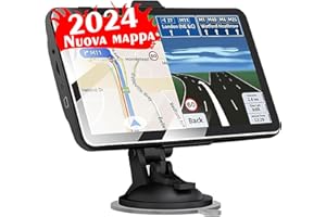 Navigatore Satellitare per auto Camion 256-16GB, NAVRUF 2024 7 Pollici GPS Navigatore per Auto Autobus Taxi, Precaricato Mappa Europa, Mappa 2D/3D,Aggiornamenti gratuiti delle mappe a vita