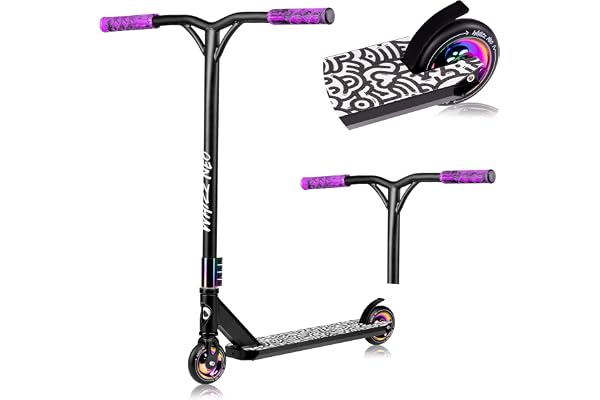 LIONELO Whizz Stunt Scooter Freestyle, Robust Trickskoter, ABEC-9 Kullager