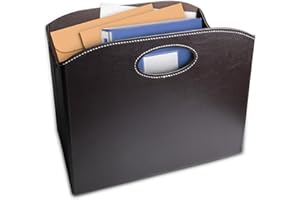 Behogan Revistero de 35 x 19 x 27 cm, con asa, soporte para periódicos, cesta plegable para revistas para oficina, hogar y sala de estar