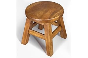 Crafty Artisan® handmade small wooden milking stool muti-use, step stool, plant pot stand, kids stool, etc