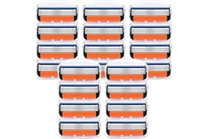 Thoquene 20 sztuk ostrzy do golenia Gillette Fusion 5, 5-krotne ostrza (nieoryginalne)