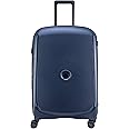 DELSEY PARIS - BELMONT PLUS - Valise Grande Taille Rigide Extensible, Bleu, M