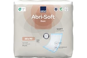 ABENA Abri-Soft Basic Disposable Underpad 60 x 90 cm 1700 ml Pack of 30 (Packaging may vary)