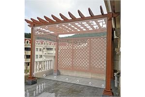 HSOQN Rideau pour Pergola Rideau D Exterieur Impermeable Protection Tous Temps Oeillets Supérieur et Inférieur pour Patios Porches Garages (Size : 2x2.5m(6.5x8.2ft))