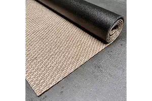 STORESDECO Alfombra vinílica de Tejido Trenzado Premium de Alta Gama. Lavable Antideslizante y extraplana. Materiales de máxima Calidad Resistentes Color Beige 160x230 cm