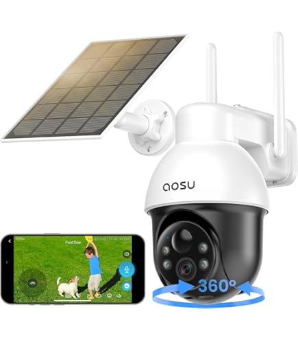 aosu 2K Indoor WiFi Camera - Nanny Cam for Baby Room and Home, Plug-in, App Control, Pet & Dog Monitoring, Motion Tracking, 360° Vision, 24/7 Recording, One-Touch Call