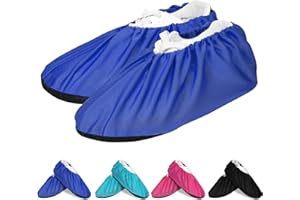 NebulaGlam 4 Paia Copriscarpe Riutilizzabili, Copriscarpe Antipolvere, Copertura Scarpe di Antiscivolo, Copriscarpe per Casa, Stanza, Ufficio, Laboratorio, One Size (B)