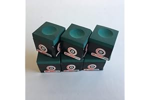 Gamesson Green Cue Chalk - Pack of 6 | Premium Snooker, Pool & Billiards Cue Tip Chalk, Essential for Precise Shots & Play | Sports Accessories for Amateur & Professional Players