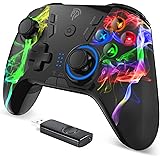 Manette PC/PS3 sans Fil Rechargeable, EasySMX 9110 2.4G Manette PC, Manette PS3 avec Double Vibration et Turbo, Compatible po