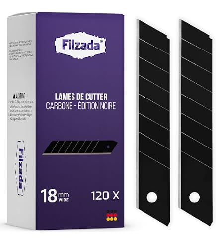 Lames De Découpe Würth 18 Mm – Lot De 50 Extrêmement Tranchantes, Noires, Avec Distributeur