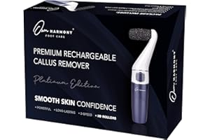 Electric Hard Skin Remover Rechargeable: Own Harmony Professional Pedicure Tools - CR1700 Best Electronic Foot File Sander - Perfect Pedi for Callus Removal and Dry Cracked Heels Feet Care (USB Cord)