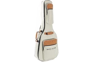 MUSIC STORE Gig-Bag (Acoustic Guitar, Beige) - Bag for Acoustic Guitars