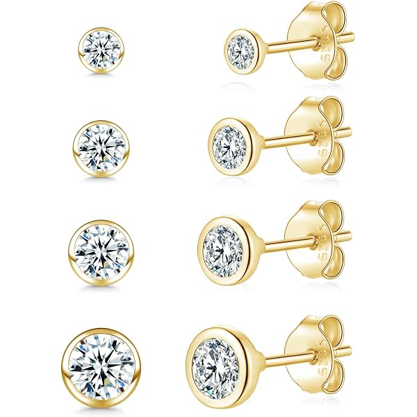 Orecchini in argento Sterling - zirconi - argento/Rosé