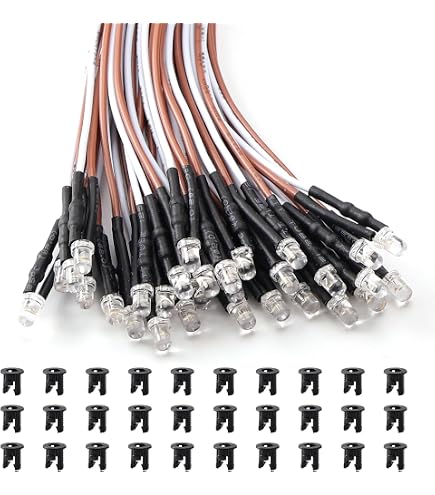 Lumonic 20 LED 3mm Bianco Caldo 3000K - Superluminosi Per Fai Da Te, Hobby E Modellismo