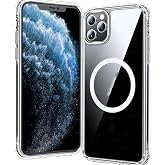 Coverzone İphone 12 Pro Max İle Uyumlu Y&uuml;ksek Kalite Kablosuz Şarj &Ouml;zellikli Silikon Telefon Kılıfı Şeffaf, Wireless Magsafe 