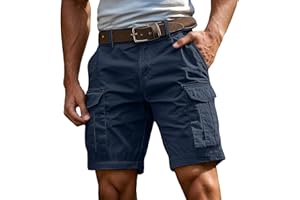 JiJiRuDU Bermuda Uomo Cargo Pantaloncini con Tasche Laterali Shorts Pantaloni Corti Slim Fit Multi-Tasche in Cotone Tasconati Pantaloncini da Lavoro Uomo Pantaloni Corti Sportivi Estivi Leggero