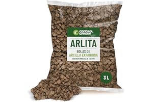 GROWMANIA.ES CONTROL GARDEN Arlita 3L | Bolas de Arcilla Expandida | Drenaje para Macetas, Cultivos y Plantas | Fabricado en España