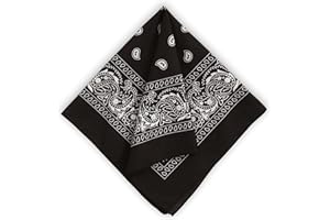 Tough Headwear Grande écharpe bandana – Foulards pour hommes et femmes – Ensembles bandana cowboy – Ensemble bandana en cachemire