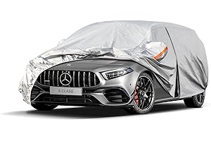 Kayme Bâche Voiture Étanche Respirante Compatible avec Mercedes Classe A (2012-2025), 6 Couches Housse de Protection Voiture Extérieur, Contre Pluie Soleil Poussière avec Zip et Doublure en Coton.