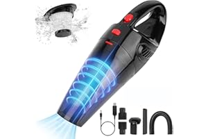 UXWEN Handheld Hoover, Mini Car Hoovers Cordless with HEPA Filter, Car Vacuum Cleaner Cordless with Powerful Suction, Hand Held Vacuuming Cleaning