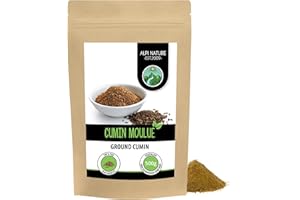 Cumin moulu (500g), poudre de cumin 100% naturelle, graines de cumin moulues naturellement sans additifs, vegan