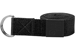 YOGIBARE Yogi Bare Yoga Strap for Stretching - Yoga Accessories & Equipment - Ligament Stretching Belt & Stretch Band with Double D-Ring Loops