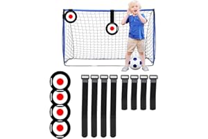 CHSEEO Bersagli per Porta da Calcio - Dischi per Allenamento Calcio Bambini, con Cinghie Regolabili - Attrezzatura per Esercizi di Tiro per Bambini, Allenatori e Professionisti