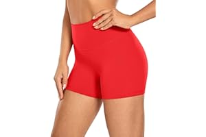CRZ YOGA Women's Naked Feeling Gym Shorts - 3''/ 4''/ 6''/ 8'' High Waisted Cycling Leggings Workout Running Spandex Yoga Pants