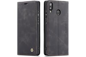 Ququcheng123 Ququcheng Lederhülle kompatibel mit Samsung Galaxy A20E Hülle,Flip Case Schutzhülle Klapphülle Handyhülle Standfunktion-Schwarz